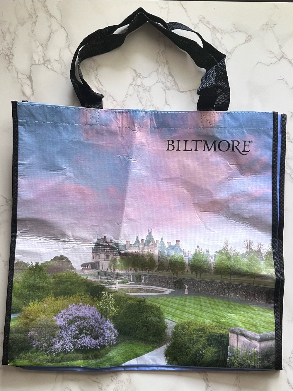 Biltmore Scenic Reusable Tote Bag • NEW, unused/clean inside -  Pastel Landscape